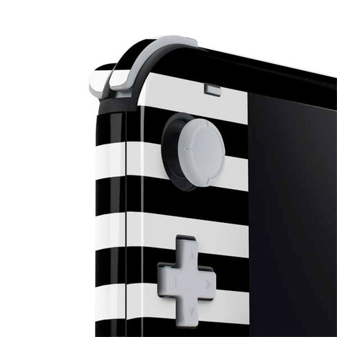 White and Black Stripes Nintendo Switch Lite Skin